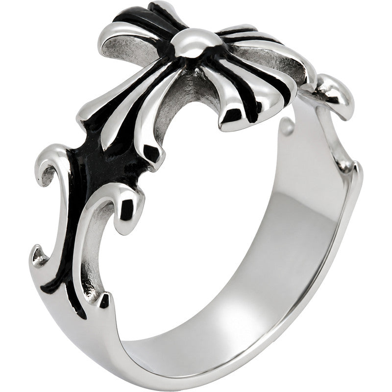 Flared Cross Ring Size 7