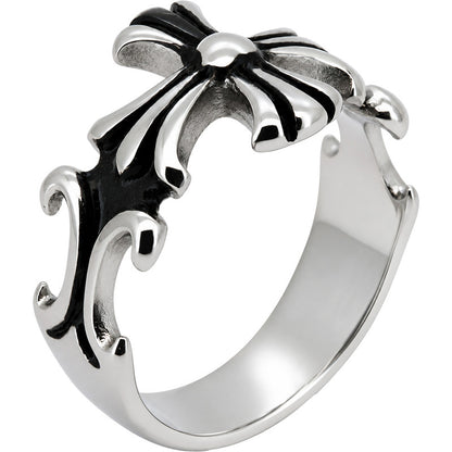 Flared Cross Ring Size 7