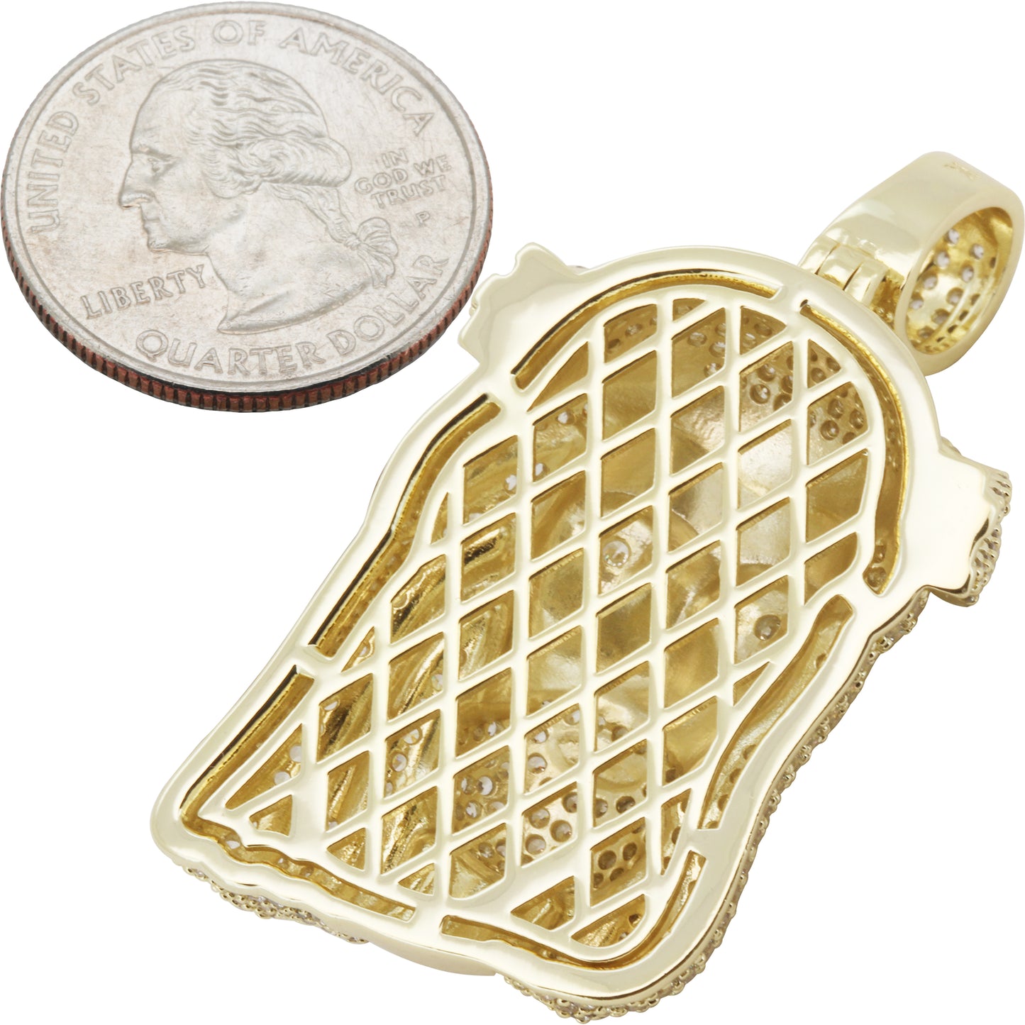 Marquise Crown Jesus Piece Pendant