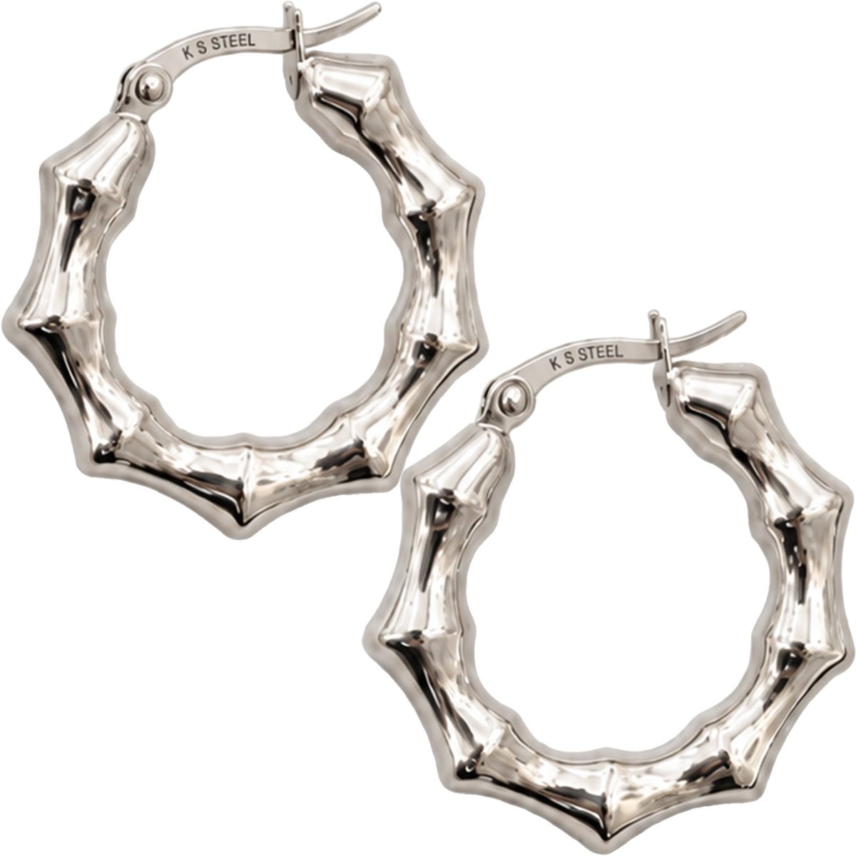 6mm x 40mm Chunky Bamboo Hoops