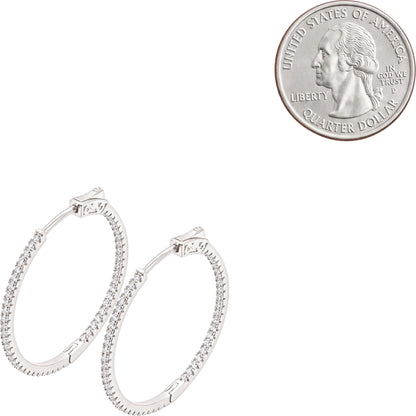 1.5mm x 30 mm Pavé Hoops