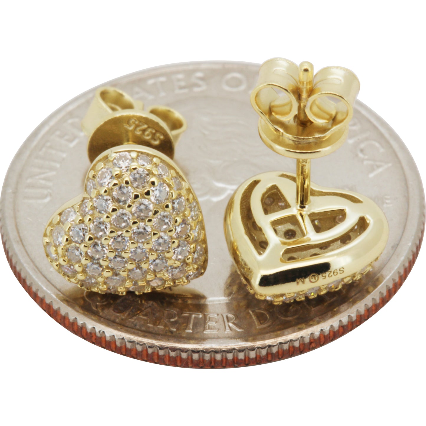 10mm Moissanite Puffy Heart Studs