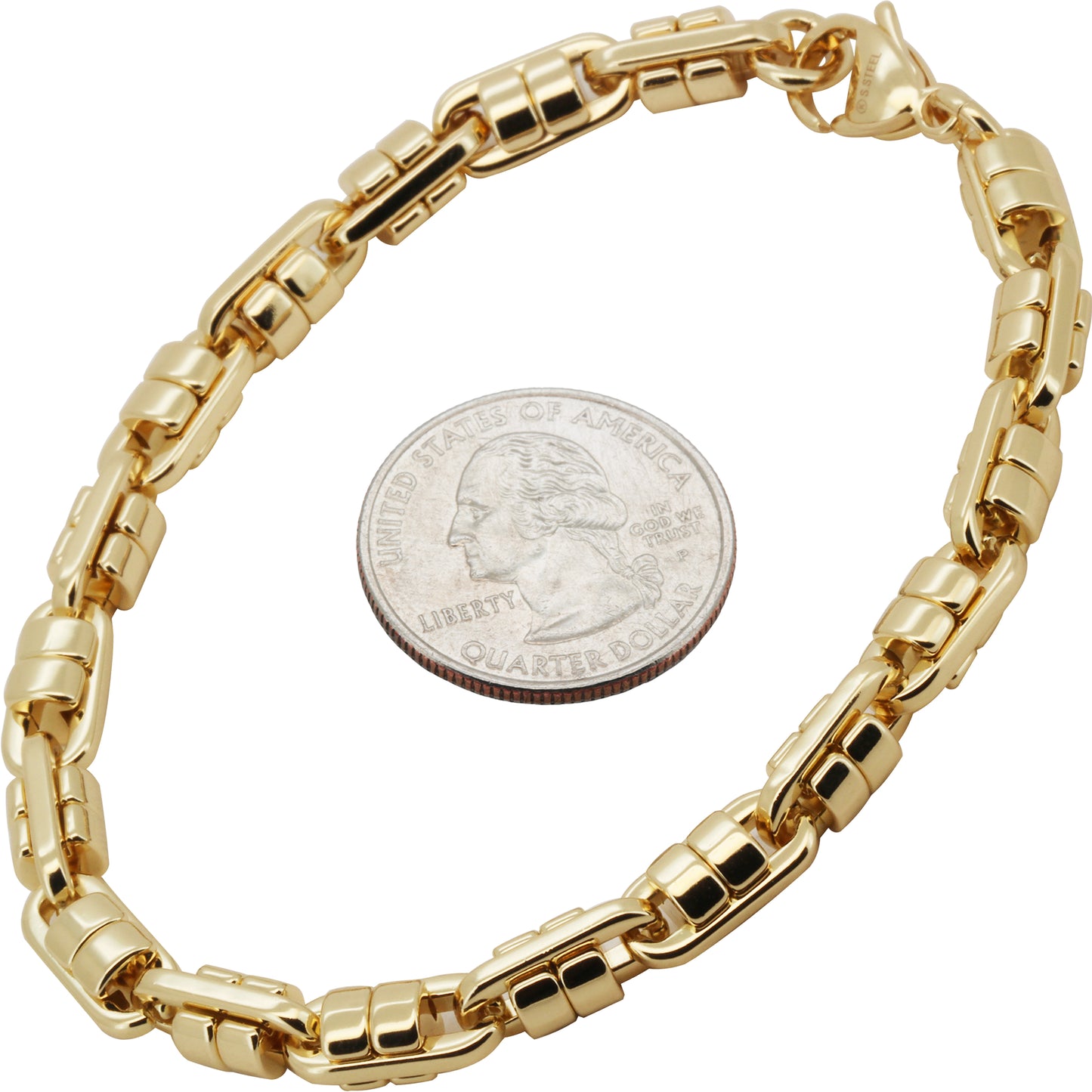 6mm Barrel Link Bracelet 8.5"