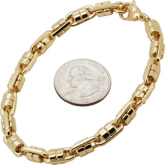 6mm Barrel Link Bracelet 8.5"