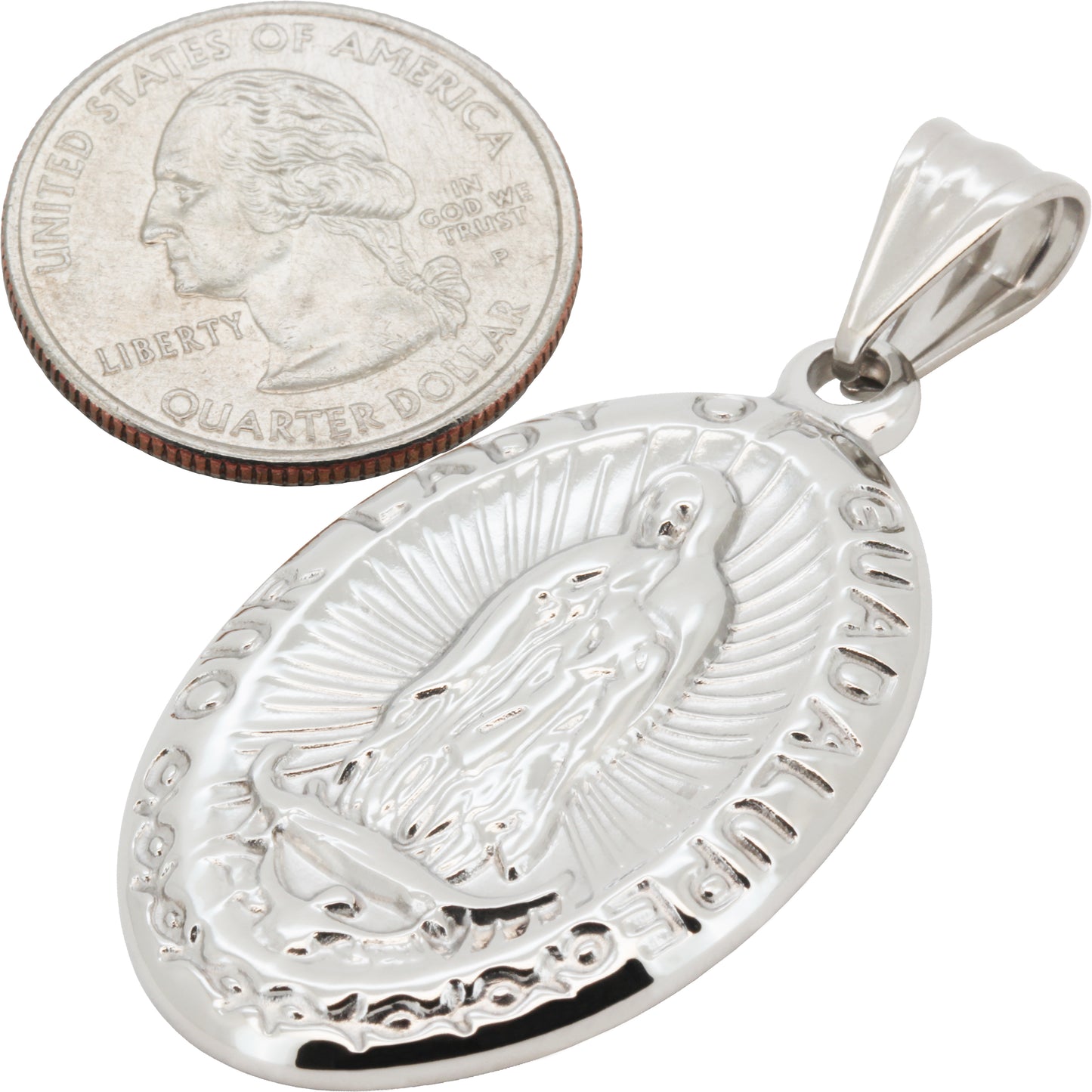 Virgin Mary Our Lady of Guadalupe Medallion Pendant
