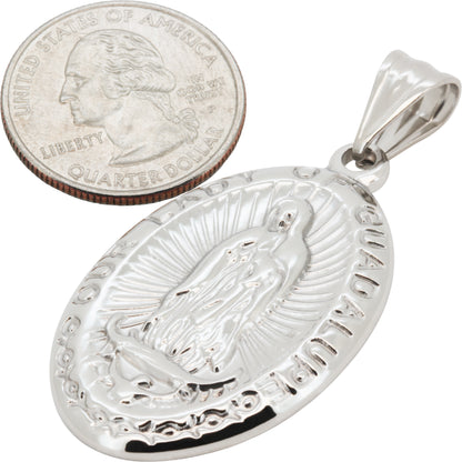 Virgin Mary Our Lady of Guadalupe Medallion Pendant