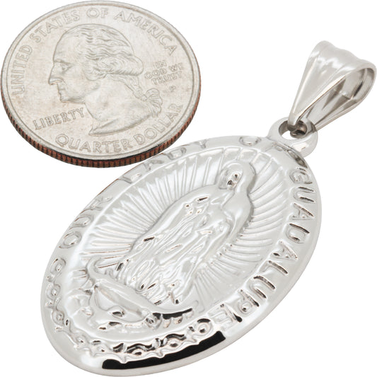 Virgin Mary Our Lady of Guadalupe Medallion Pendant