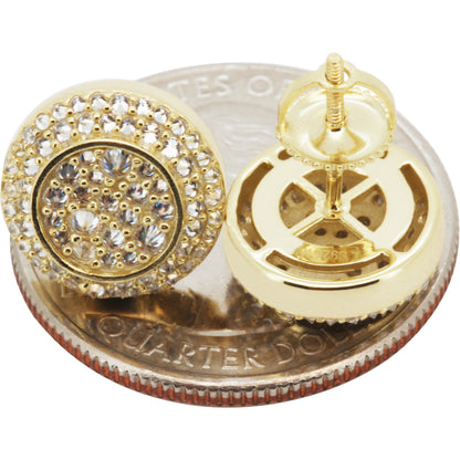 Moissanite 12mm Reverse Set Circle Studs