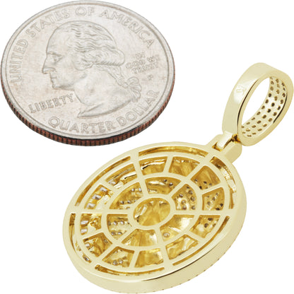 Lion Head Circle Pendant