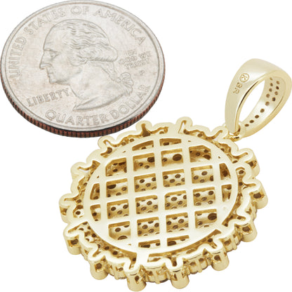 Bezel Set Cluster Circle Pendant