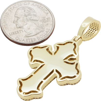 Baguette Gothic Tupac Cross Pendant L