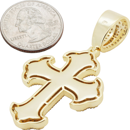 Cluster Flared Cross Pendant
