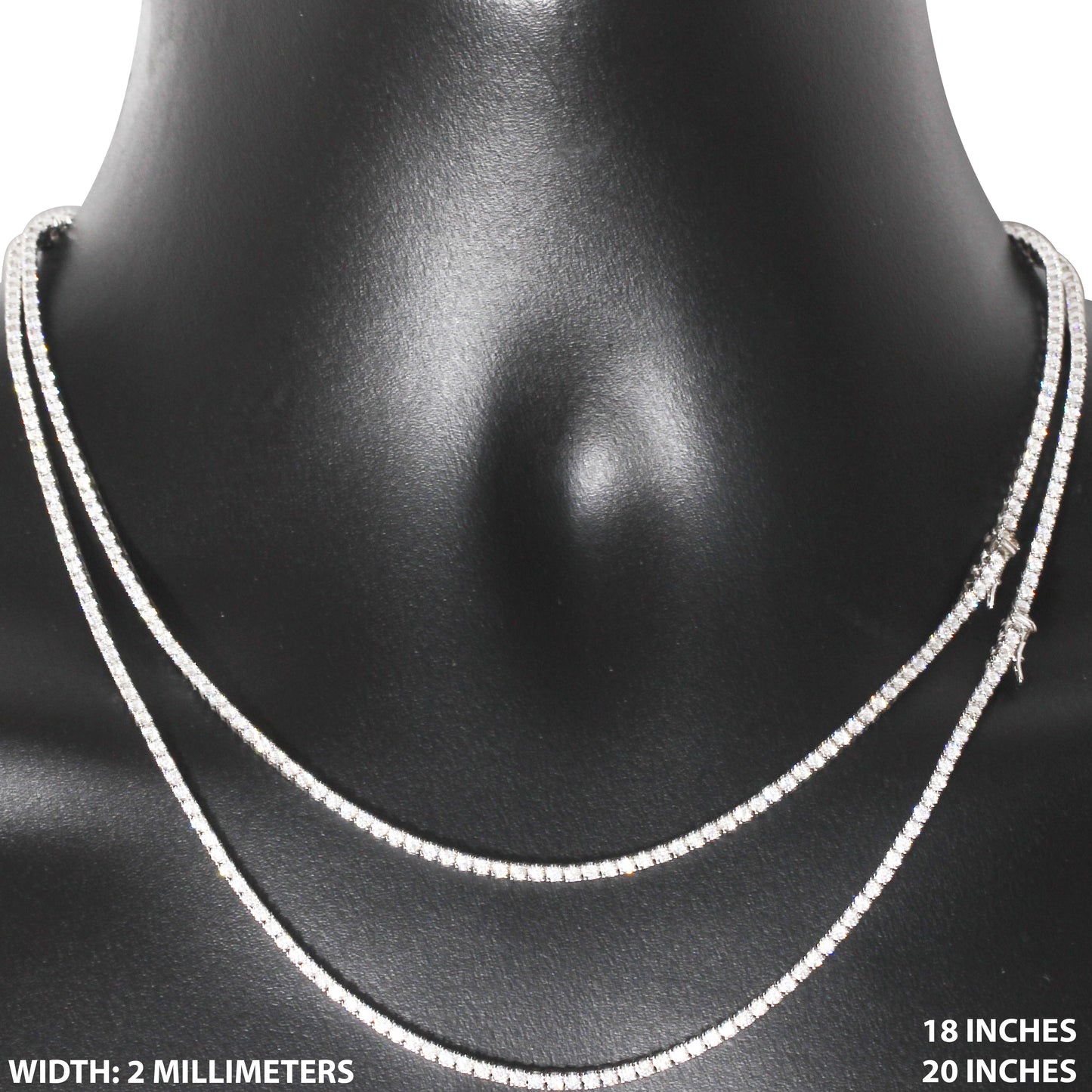 2mm Moissanite Tennis Chain 20"