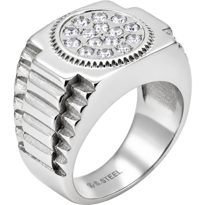 Pavé Cluster Signet Ring Size 8