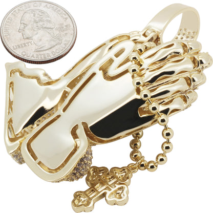 Praying Folded Hands Rosary Pendant