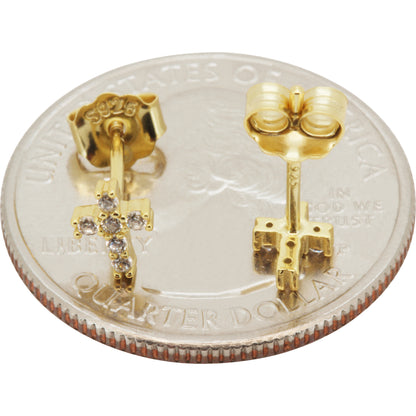 6mm Tennis Cross Studs