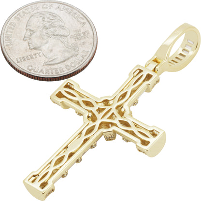 Baguette Knot Cross Pendant