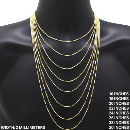 2mm Mooncut Chain 26"