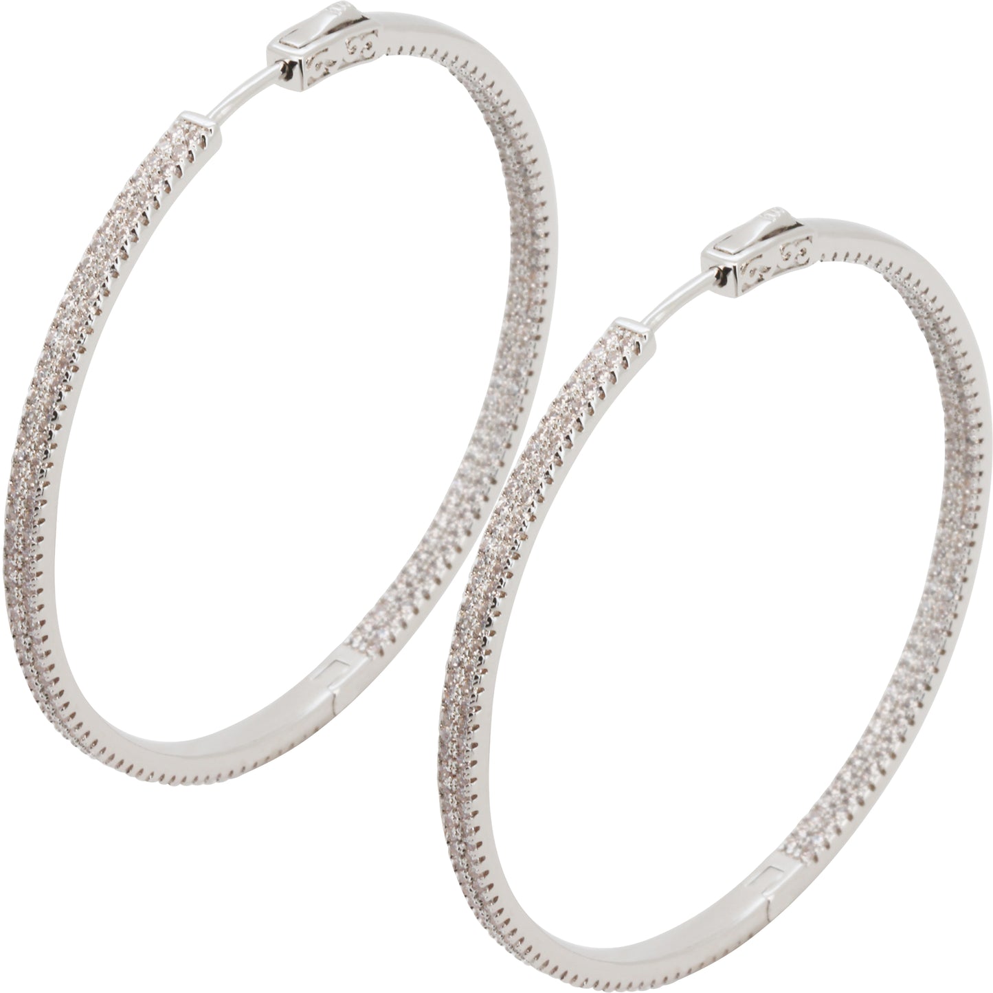 3x50mm Pavé Hoops