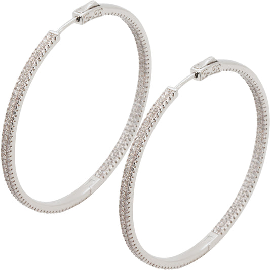 3x50mm Pavé Hoops