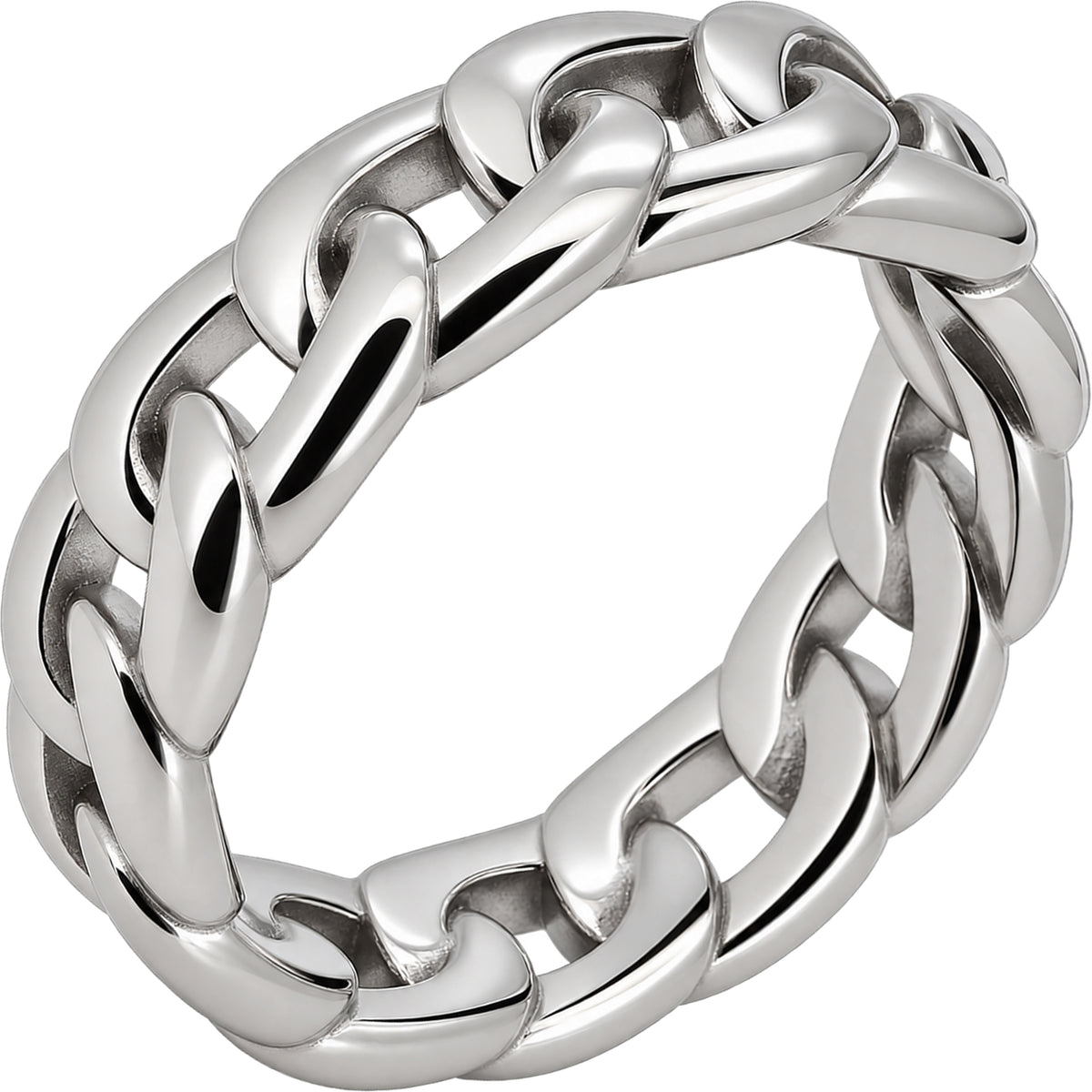7mm Cuban Link Band Ring Size 7