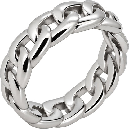 7mm Cuban Link Band Ring Size 7