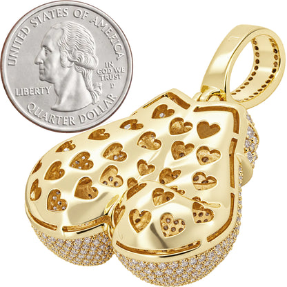 Reverse Set Boxing Gloves Pendant