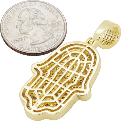 Evil Eye Hamsa Hand Pendant