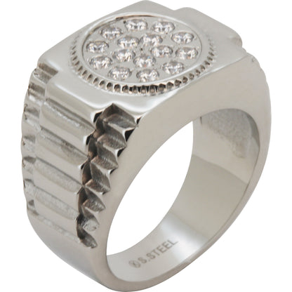 Pavé Cluster Signet Ring Size 9