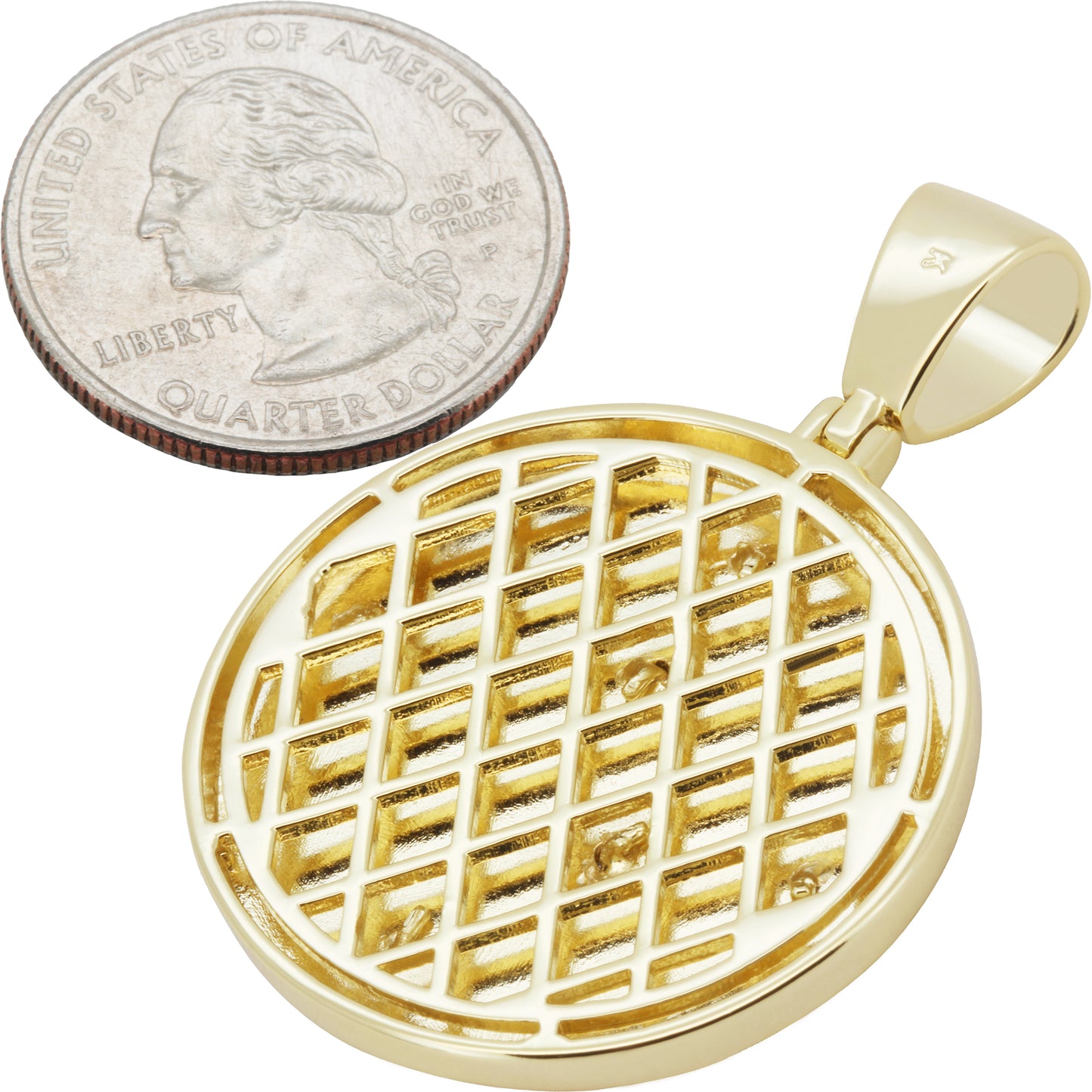 Virgin Mary Medallion Pendant L