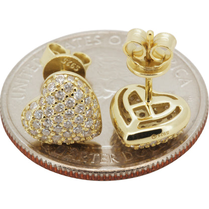 10mm Puffy Heart Studs