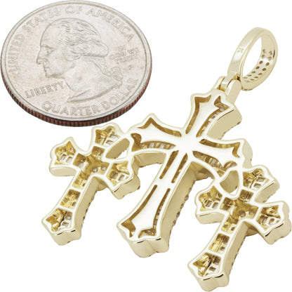 Flared Triple Cross Pendant