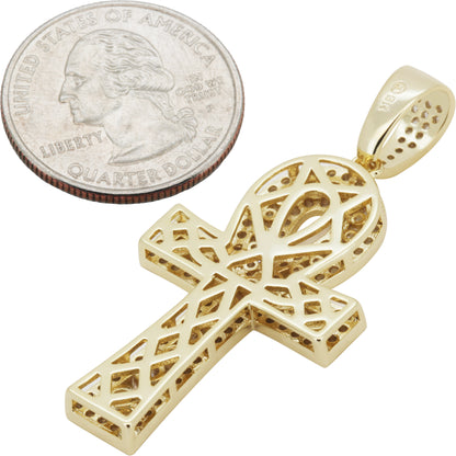 Cluster Ankh Cross Pendant