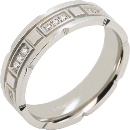 6mm Geometric Band Ring Size 9