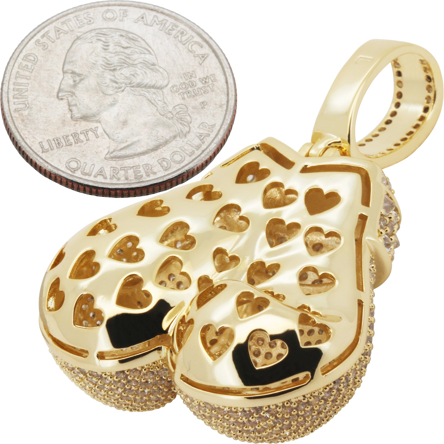 Reverse Set Boxing Gloves Pendant
