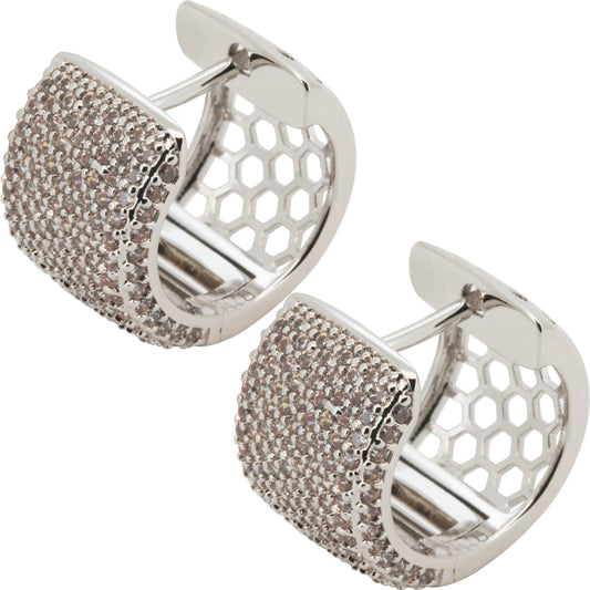 10mm x 15mm Chunky Pavé Hoops
