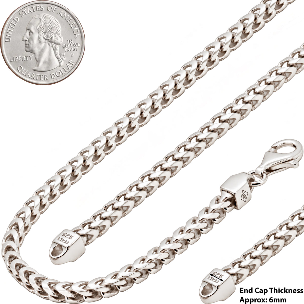 4mm Franco Box Chain 24"