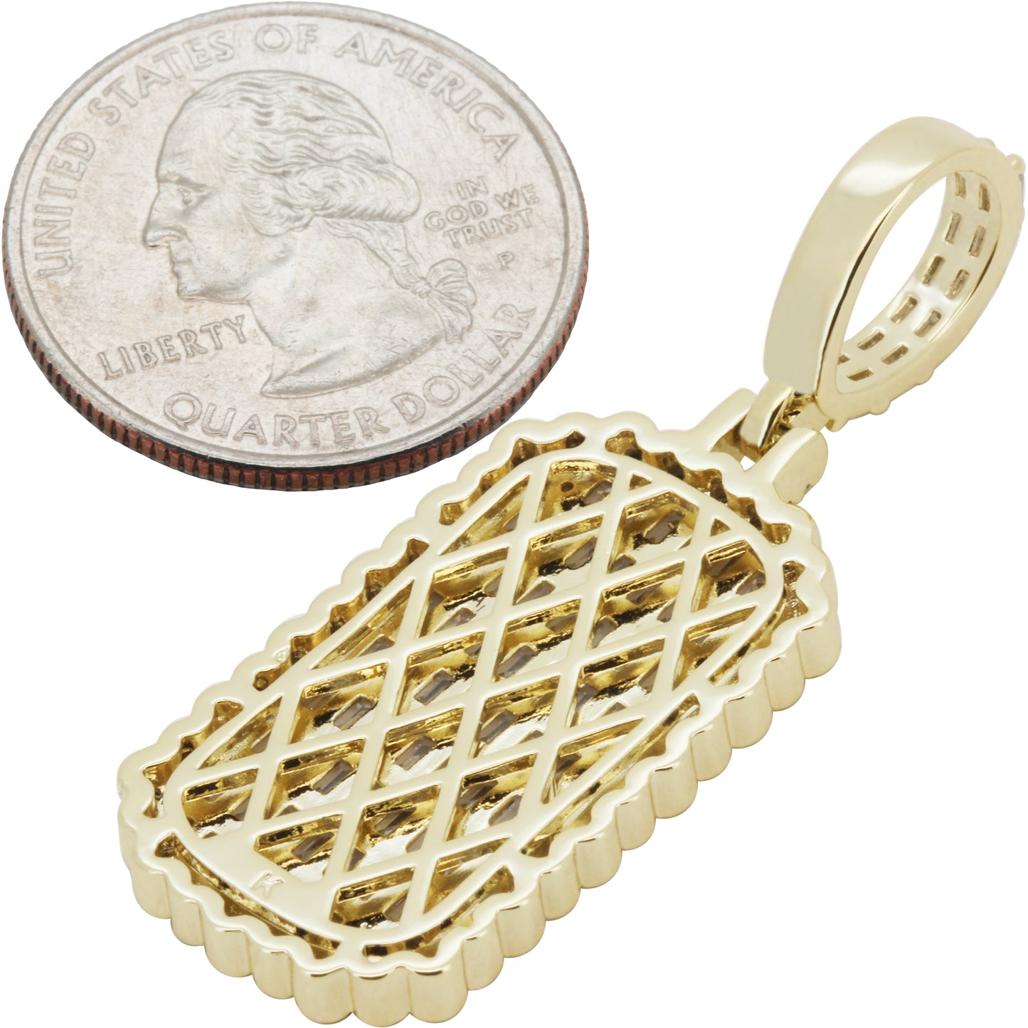 Baguette Dog Tag Pendant