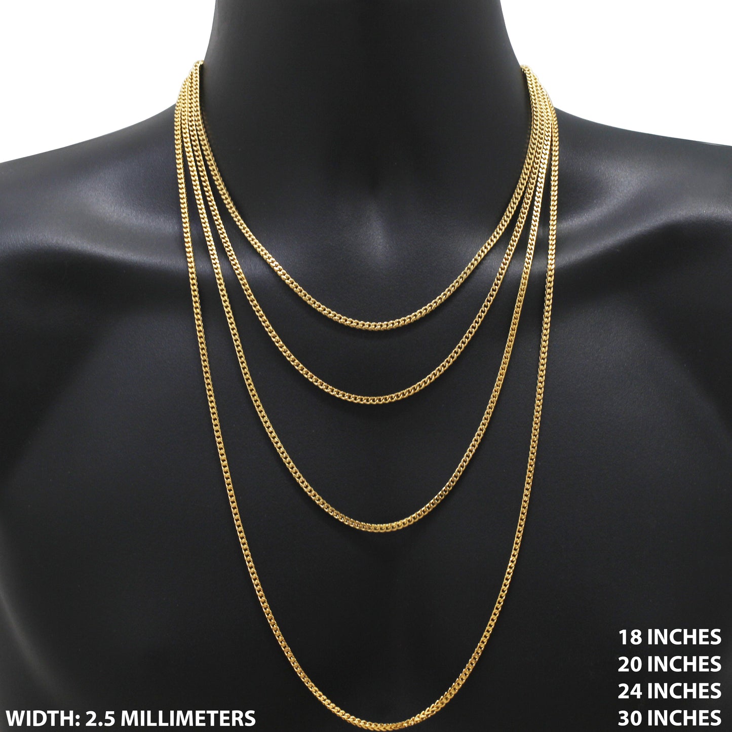 2.5mm Franco Chain 18"