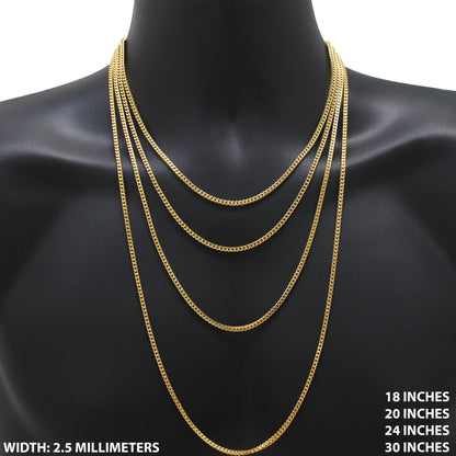 2.5mm Franco Chain 18"