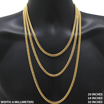 6mm Miami Cuban Link Chain 24"