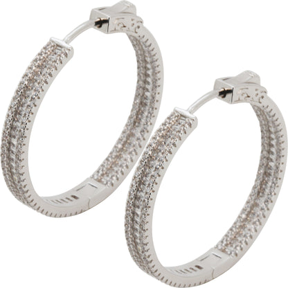 4x30mm Pavé Baguette Hoops