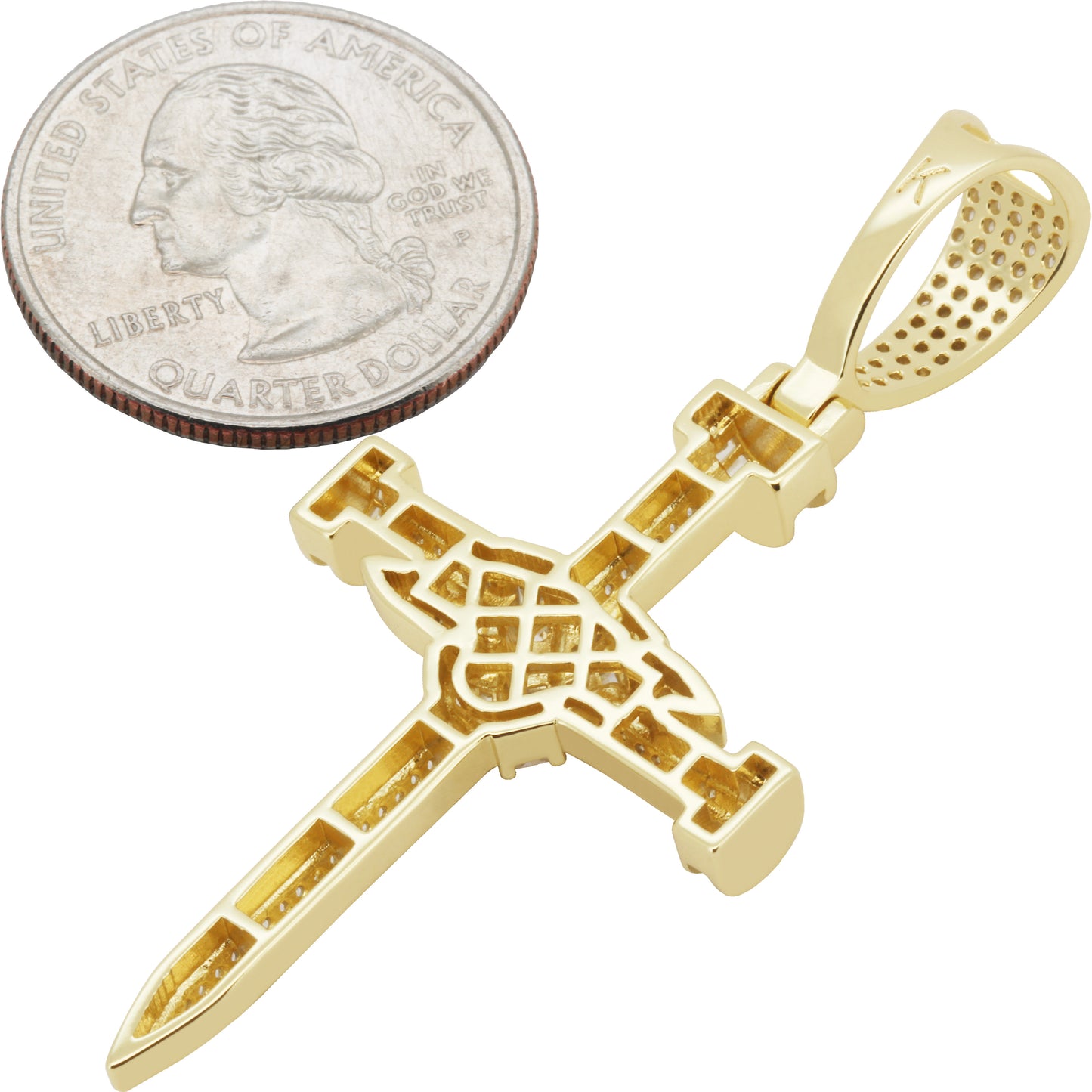 Knot Nail Cross Pendant