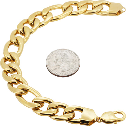 14mm Figaro Link Bracelet 8.5"
