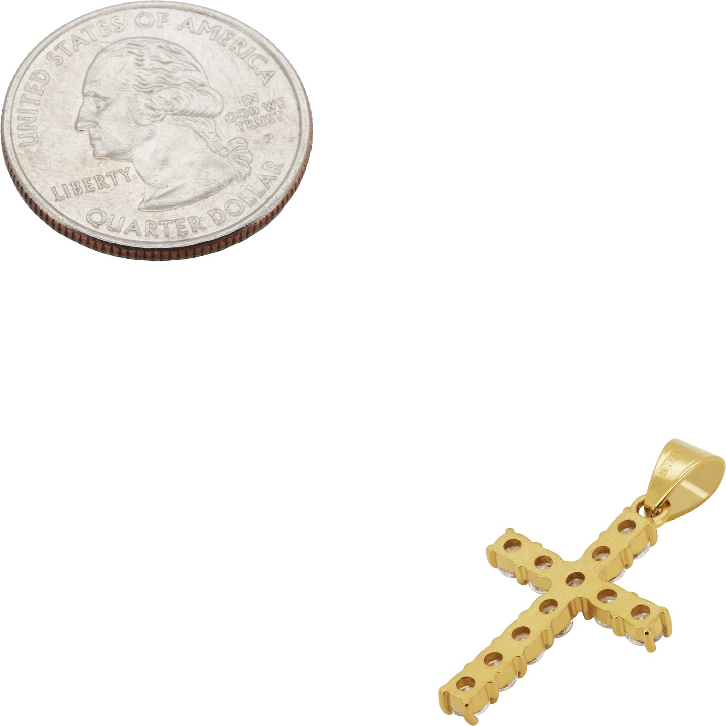 3mm Tennis Cross Pendant