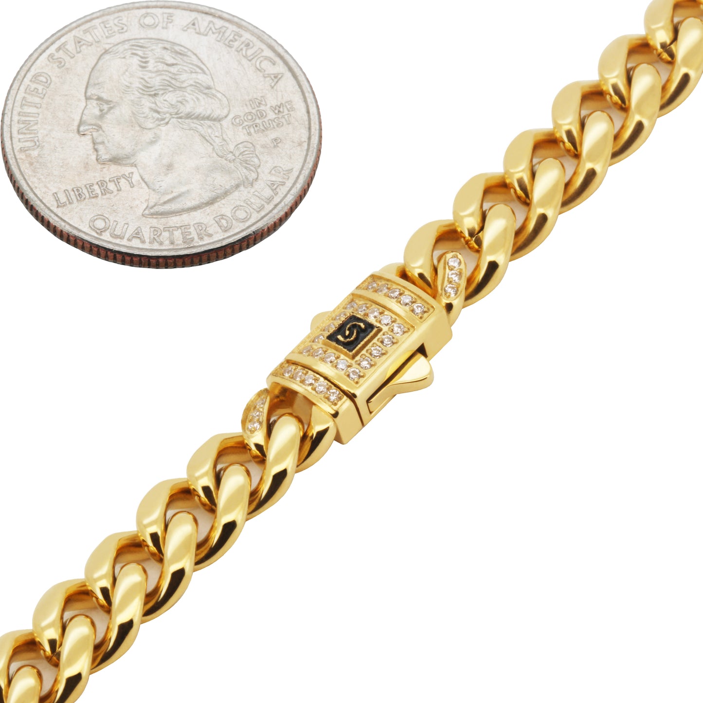 8mm Monaco Miami Cuban Link Bracelet 7.5"