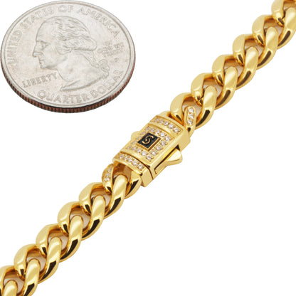 8mm Monaco Miami Cuban Link Bracelet 7.5"