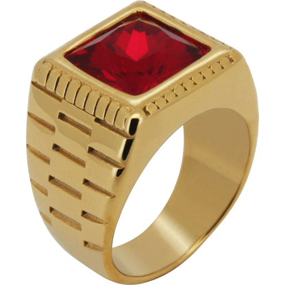 Birthstone Square Signet Ring Size 10