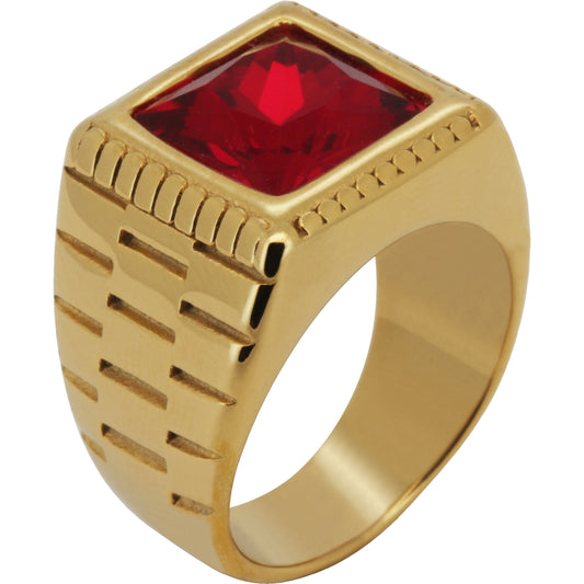 Birthstone Square Signet Ring Size 8