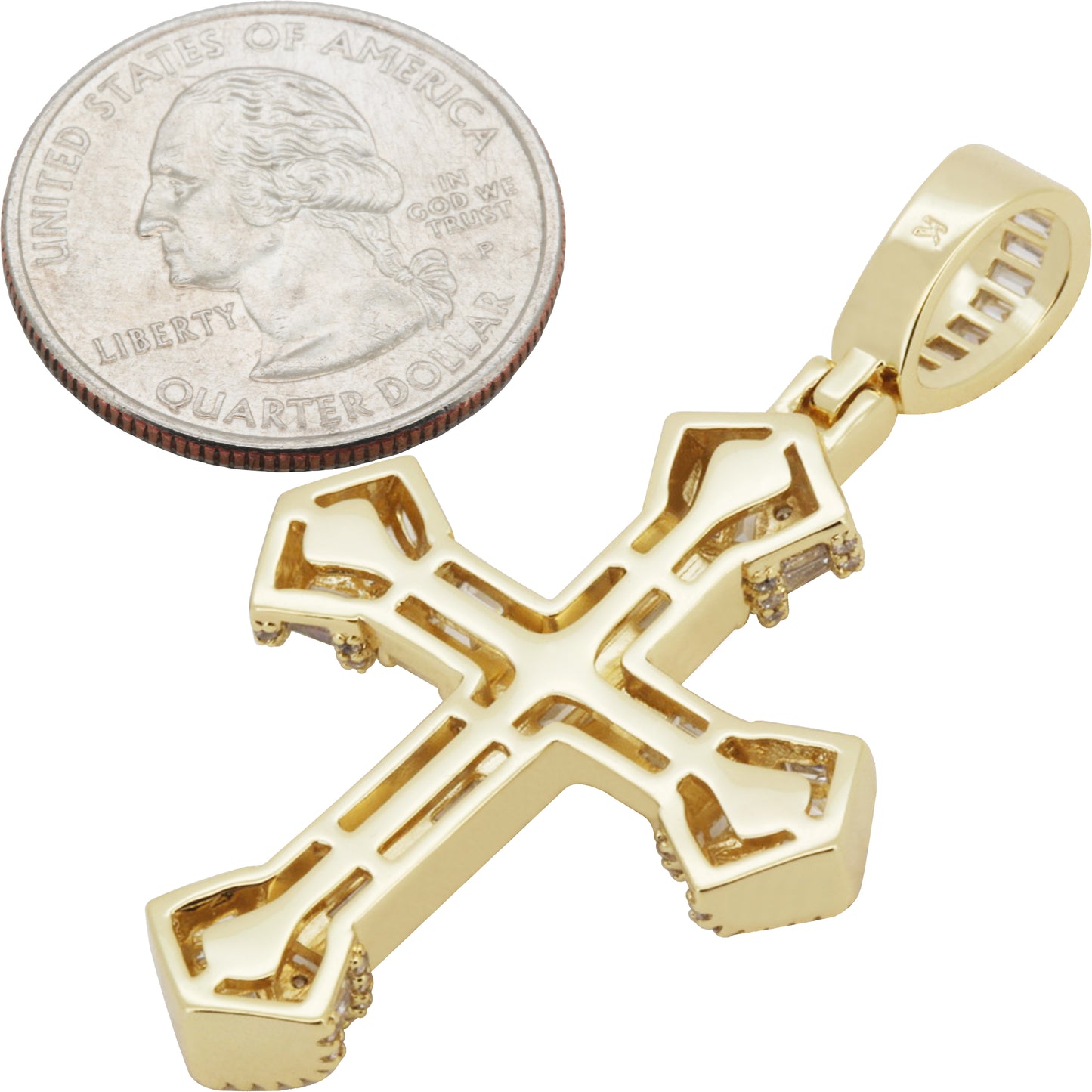 Baguette Cross Pendant